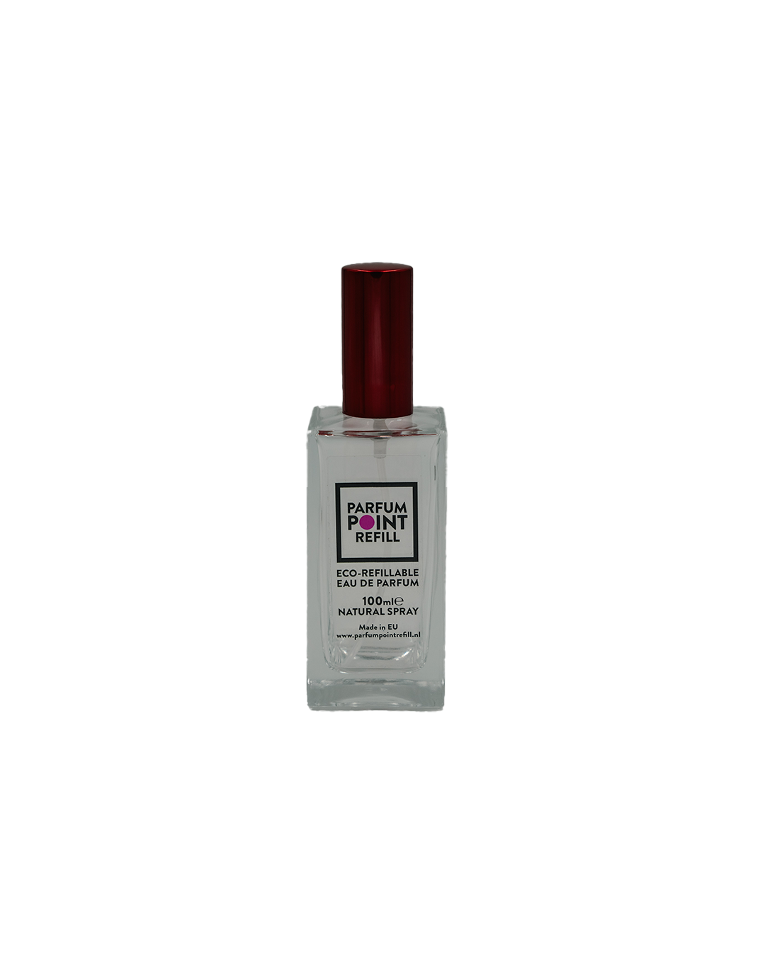 Vierkante flesje doorzichtig 100ML